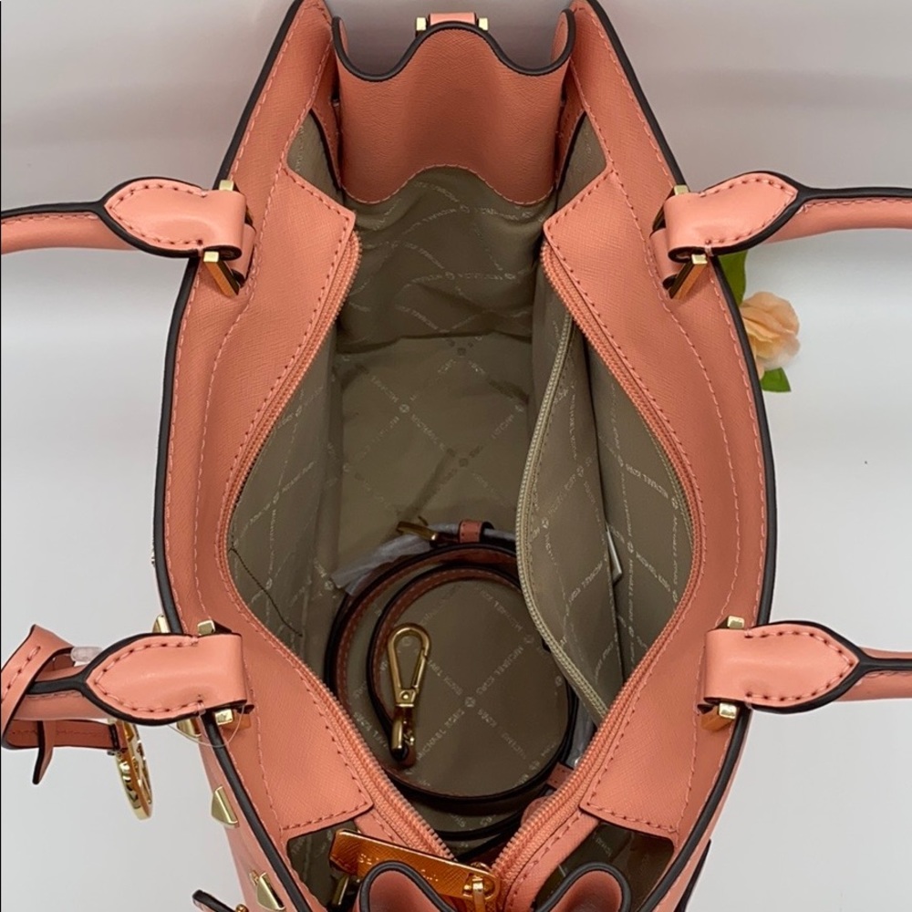 MICHAEL KORS RAYNE MEDIUM EW SATCHEL PEACH - Picture 9 of 16